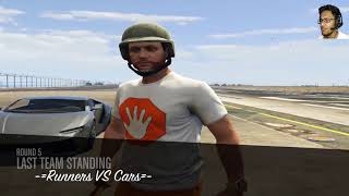 GTA V ONLINE CARS VS RUNNERS GAMEPLAY  I SURVIVED ROCKETS [upl. by Westland346]