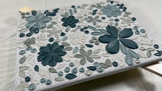 DETAILED HOW TO CREATE FLOWER TEXTURE ART  Creating Crackle background amp different flower types [upl. by Aara]