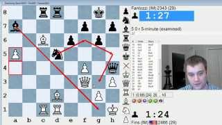 Blitz Chess 365 IM Bartholomew vs IM Igor Teplyi Grunfeld Defense [upl. by Dekow]