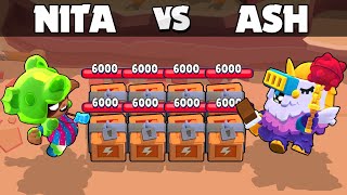 NITA 1vs1 ASH  Brawl stars [upl. by Tamanaha663]