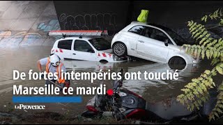 De fortes intempéries ont touché Marseille ce mardi [upl. by Adnilg291]