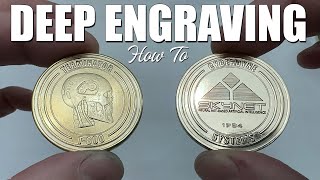 Deep Engraving Metal Coins  Full Instructions amp Fiber Laser Settings [upl. by Denby]