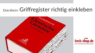 Dürckheim Griffregister richtig in den Habersack einkleben [upl. by Doy]