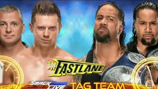 WWE Fastlane  The Usos vs The Miz amp Shane McMahon Raw Tag Team Championship Match  10 March 2019 [upl. by Attaynek]