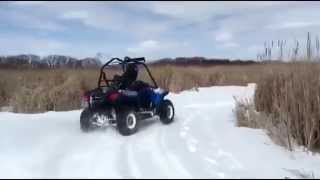 Polaris Sportsman Ace 570 drifting 2015 RZR 900 Trail as chase camera [upl. by Verney]