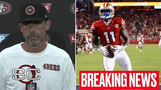 Kyle Shanahan BREAKING 49ers WR Brandon Aiyuk is feared to have suffered a torn ACL  ESPN SC [upl. by Aihsoem]