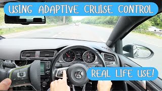 How to VWs Adaptive Cruise Control ACC explained  including reallife driving use amp tips [upl. by Corby]