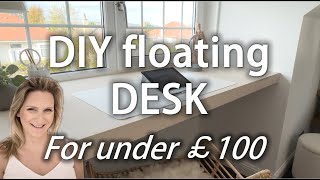 DIY floating desk tutorial [upl. by Ahsinawt]