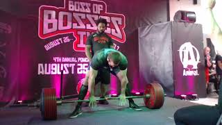 Cailer Woolam  4205 kg927 lbs World Record Deadlift  905 kg19963 lbs Total  Boss Of Bosses 4 [upl. by Einhpad]