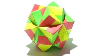 How To Make An Origami Two Thirds Sonobe Icosahedron Meenakshi Mukerji [upl. by Booze]