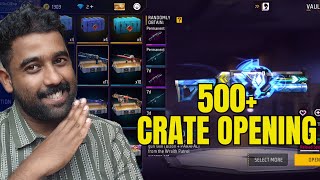 Opening 500 Gun Crates in Free Fire  free fire crate opening  free fire crate opening malayalam [upl. by Caputto]