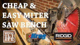 Cheap amp Easy Miter Station for any Flat Surface  Woodworking Builds [upl. by Misti]