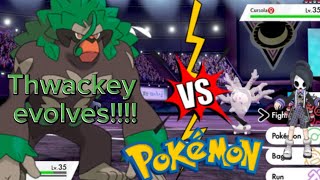 Fighting ghost typed gym in Pokémon shield part 12 thwackey evolves [upl. by Quinton]