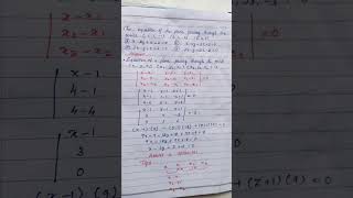 Equation of a plane passing through 3 points SET EXAM previous question [upl. by Power211]