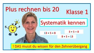 Plus bis 20  Systematik kennen für den Zehnerübergang [upl. by Orin]