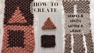 HOW TO MAKE SHAPES IN A WEAVE  How To Create Splits In A Weave  Didsbury Art Studio [upl. by Dlanar773]