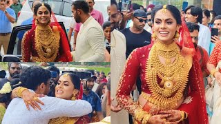 Actress Karthika Nairs Traditional Entry For Wedding Actress Radha Daughter Karthika Nair Marriage [upl. by Urba483]