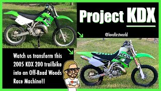 KDX Project  2005 Kawasaki KDX 200 Complete Rebuild Woods Weapon  Bike Build  Project 2 Stroke [upl. by Eppesuig]