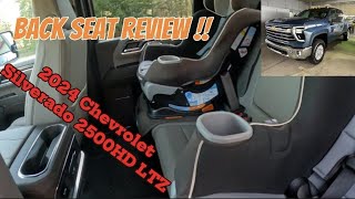 2024 Chevrolet Silverado 2500HD LTZ Back Seat Review  Car Seat Edition [upl. by Nnyrb943]