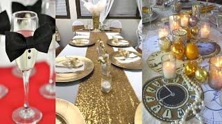 🥂 DIY NEW YEARS PARTY DECORATION IDEAS AT HOME  DECOTING IDEAS 2024  New Years Eve Table ideas [upl. by Therese]