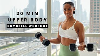 20 min Upper Body Dumbbell Workout Strength amp Tone🔥 [upl. by Lilak]