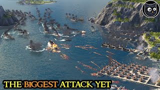 BIGGEST SIEGE YET  Anno 1800 MEGACITY SURVIVAL  3 V 1 amp Fully Modded  Part 56 [upl. by Ellehcal]