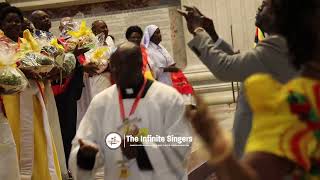 Offertory Dance at 60th Canonization Anniversary of the Uganda Martyrs at the Vatican [upl. by Nauqed]