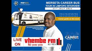 THE MERSETA CAREER BUS TOUR IN LIMPOPO INTERVIEW ON VHEMBE FM TSHIVENDA [upl. by Aknahs]