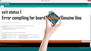 How to fix exit status1 error in arduino [upl. by Starobin]