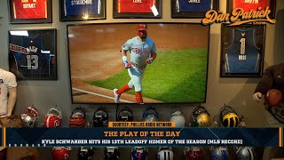 Play Of The Day Kyle Schwarber Hits His 13th Leadoff Homer Of The Season MLB Record  9524 [upl. by Till]