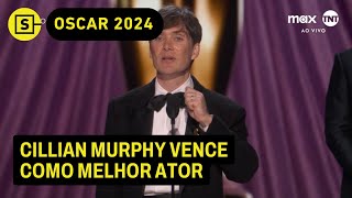 Oscar 2024 Cillian Murphy vence como melhor ator com Oppenheimer [upl. by Aikaz651]