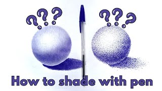 Shading Techniques How to Shade with a Ballpoint Pen [upl. by Anselmo]