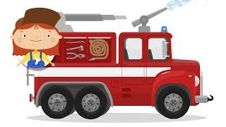 Le garage de Dr McWheelie  Camion de pompiers Dessin animé éducatif [upl. by Steere12]