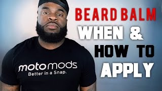 How to Apply Beard Balm Tutorial  Best Quick and Easy Beard Growth Tips [upl. by Ydnolem]