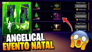 CONFIRMADO 4 CALÇA ANGELICAL NO NATAL ANGELICAL VERDE NOVA SKIN EVOLUTIVA NOVIDADES FREE FIRE [upl. by Adahs13]