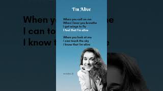 Im Alive lyrics  Celine Dion lyrics iamalive celinedion trending [upl. by Cheslie322]