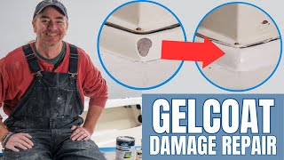 Gelcoat Damage Repairs FAST and EASY  DIY Boat Owner Basics [upl. by Hjerpe]