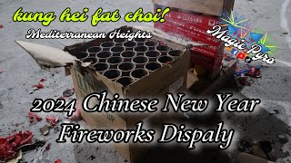 CHINESE NEW YEAR CELEBRATION 2024  Mediterranean Heights Fireworks [upl. by Aniahs808]