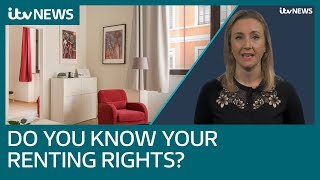 Renting rights What youre entitled to as a private tenant  ITV News [upl. by Eilra]