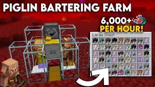 Minecraft Piglin BarteringTrading Farm 121  Piglin Trading Farm  6000 Perh [upl. by Harod713]