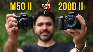 Canon M50 Mark ii vs Canon 200d ii  Best Camera under 50000 [upl. by Ohcirej]