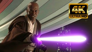 Star Wars Revenge of the Sith 2005  Mace Windu vs Palpatine  4k [upl. by Yssis]