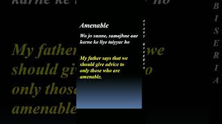 meaning of amenable by Ayant Biseria puneetbiseria [upl. by Carleen]