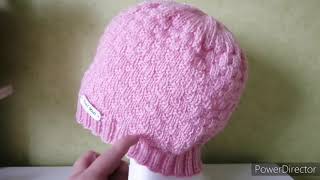 Tuto tricot  bonnet femme au point fantaisie [upl. by Nedac713]