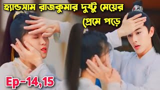 হ্যান্ডসাম রাজকুমার দুষ্টু মেয়ের প্রেমে পড়ে।।Ep1415। inextricable destiny drama bangla explained [upl. by Armil]