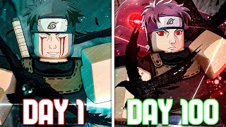 Spending 100 Days as SHISUI UCHIHA in Shindo Life  Roblox [upl. by Nailil]