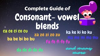 CONSONANT AND VOWEL BLENDS  COMPLETE GUIDE AZ ENGLISH PHONICS [upl. by Notnroht]