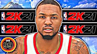 DAMIAN LILLARD FACE CREATION  NBA 2K21 [upl. by Iris]