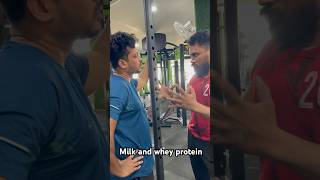 Can we drink milk Or whey protein telugufitness telugugym telugufitnesstrainer [upl. by Oam]