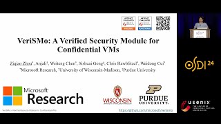 OSDI 24  VeriSMo A Verified Security Module for Confidential VMs [upl. by Gayelord]